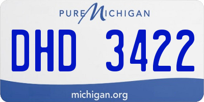 MI license plate DHD3422