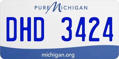 MI license plate DHD3424
