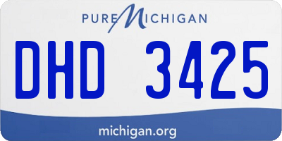 MI license plate DHD3425