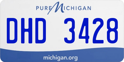 MI license plate DHD3428
