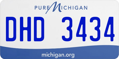 MI license plate DHD3434