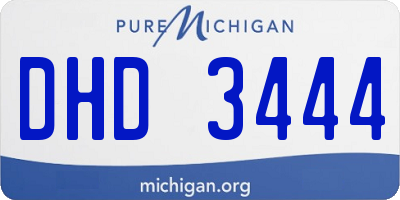 MI license plate DHD3444