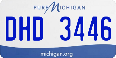 MI license plate DHD3446