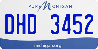 MI license plate DHD3452