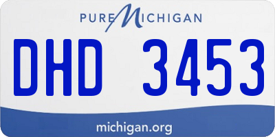 MI license plate DHD3453