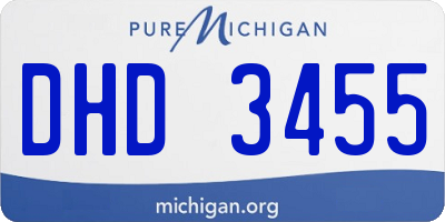 MI license plate DHD3455