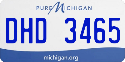 MI license plate DHD3465