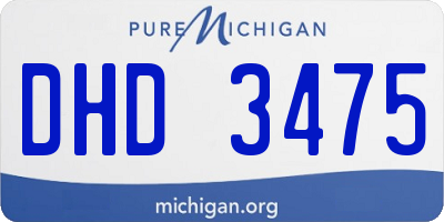 MI license plate DHD3475