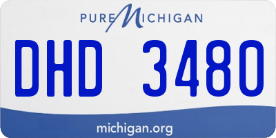 MI license plate DHD3480