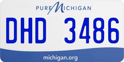 MI license plate DHD3486
