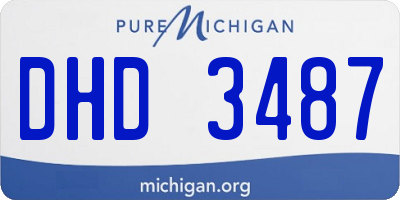 MI license plate DHD3487