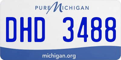 MI license plate DHD3488
