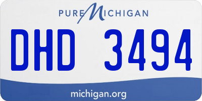 MI license plate DHD3494