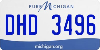 MI license plate DHD3496