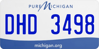 MI license plate DHD3498