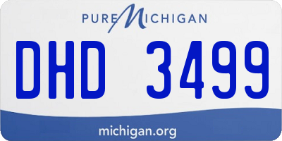 MI license plate DHD3499