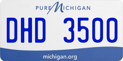 MI license plate DHD3500
