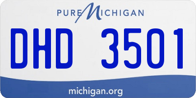 MI license plate DHD3501