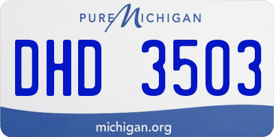 MI license plate DHD3503