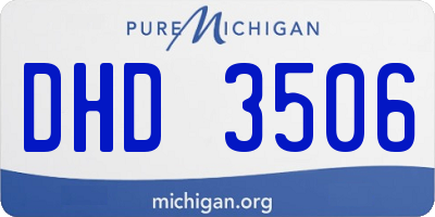 MI license plate DHD3506