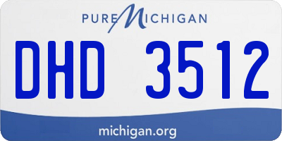 MI license plate DHD3512