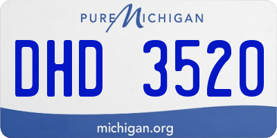 MI license plate DHD3520