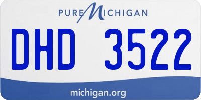 MI license plate DHD3522