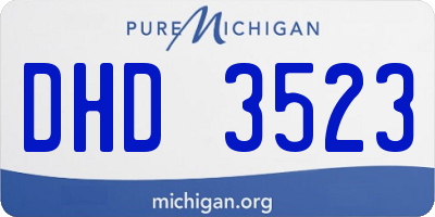 MI license plate DHD3523