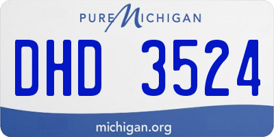 MI license plate DHD3524
