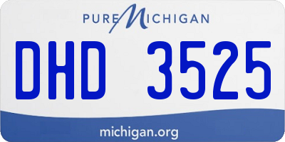 MI license plate DHD3525