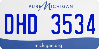 MI license plate DHD3534