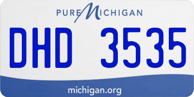 MI license plate DHD3535