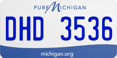 MI license plate DHD3536
