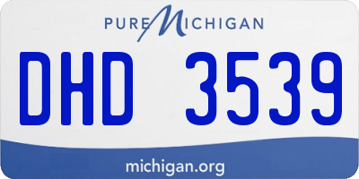 MI license plate DHD3539