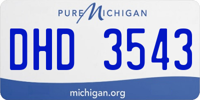 MI license plate DHD3543