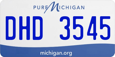 MI license plate DHD3545