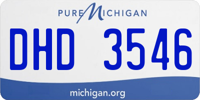 MI license plate DHD3546