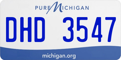 MI license plate DHD3547