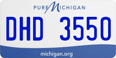 MI license plate DHD3550