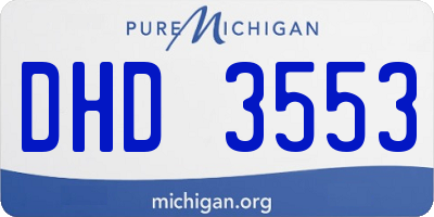 MI license plate DHD3553