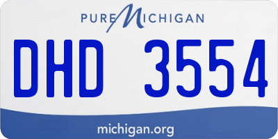 MI license plate DHD3554