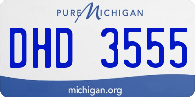 MI license plate DHD3555