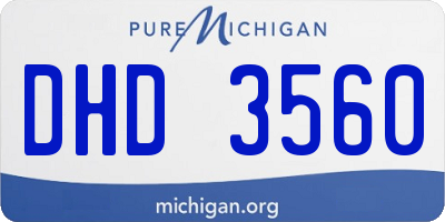 MI license plate DHD3560