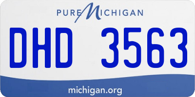 MI license plate DHD3563