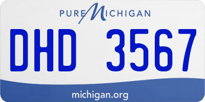 MI license plate DHD3567