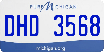 MI license plate DHD3568