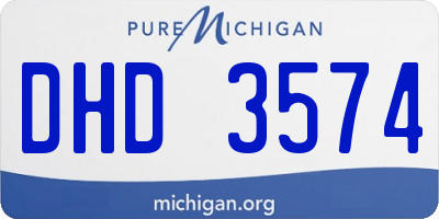 MI license plate DHD3574