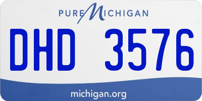 MI license plate DHD3576