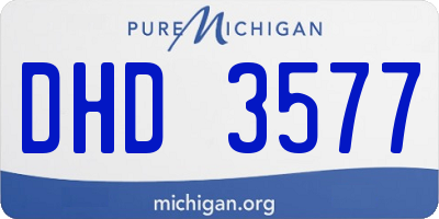 MI license plate DHD3577