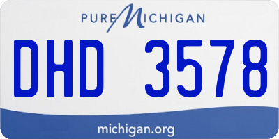 MI license plate DHD3578